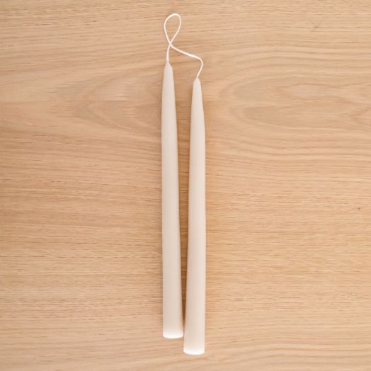 12" Tapered Candles, Parchment