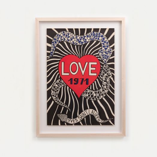 Yves Saint Laurent Love Poster, 1971