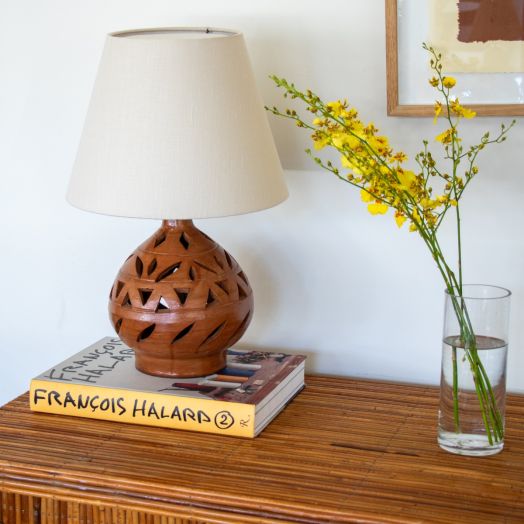 French Terracotta Table Lamp