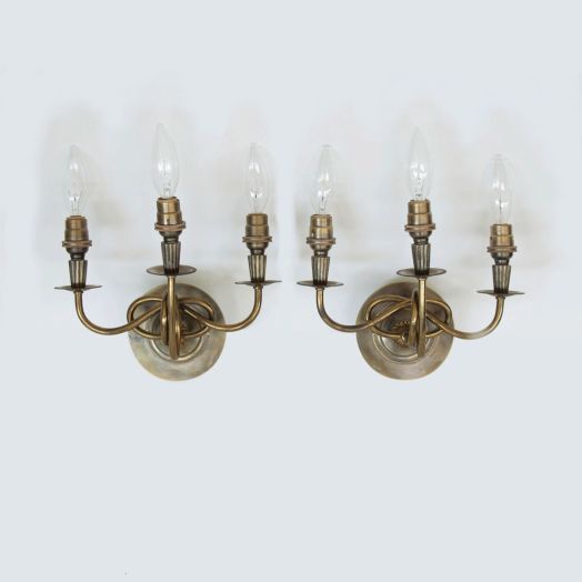 Pair of French Brass Sconces