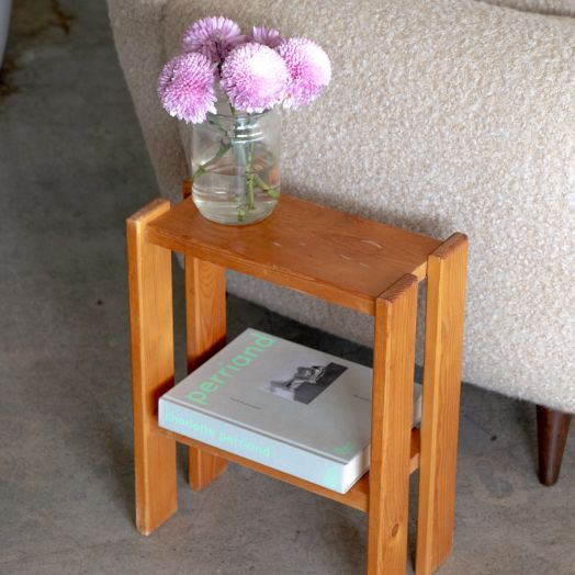 Petite French Elm Side Table