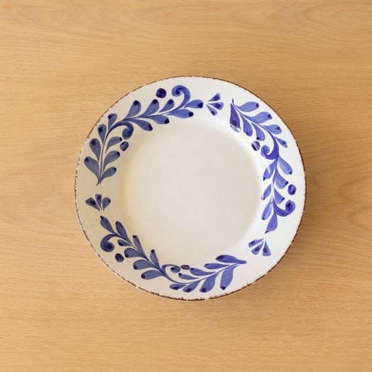 Dinner Plate with Scroll, Blue