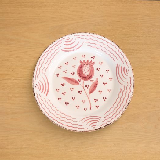 Dinner Plate with Pomegranate, Pink