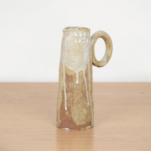 Ceramic Pitcher with Circle Handle