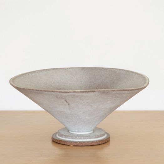 Ceramic Cone Bowl, Flax