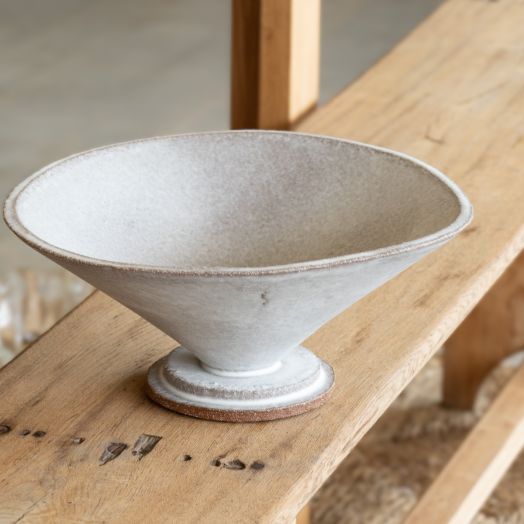 Ceramic Cone Bowl, Flax