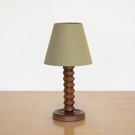 French Carved Wood Lamp