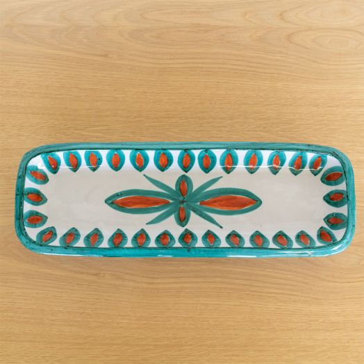 French 1950's Ceramic Long Tray