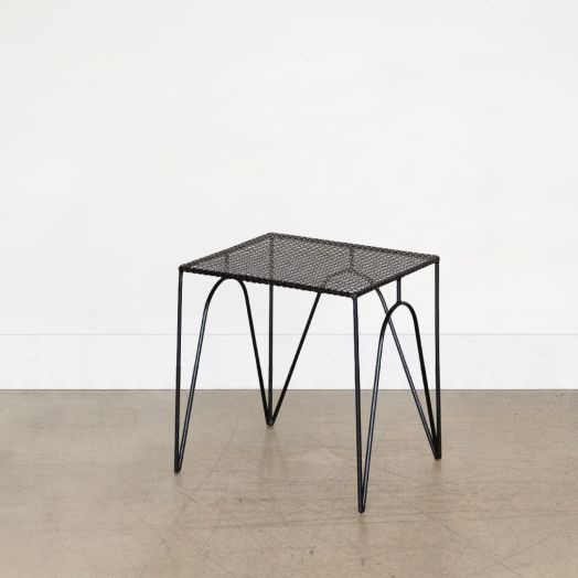 French Perforated Iron Table in the Style of Mathieu Matégot - ON HOLD