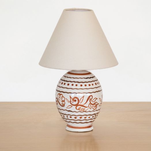 French Ceramic Painted Lamp