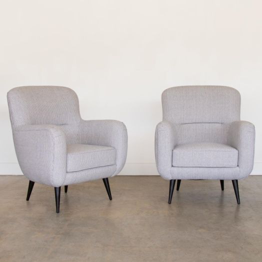 Pair of 1960's Italian Upholstered Chairs