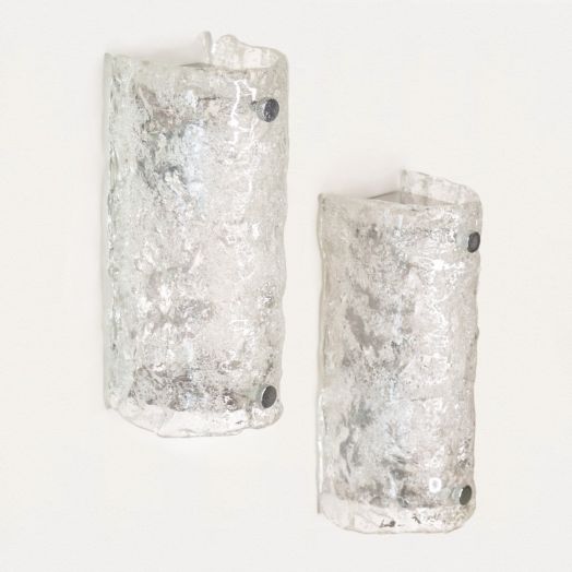 Pair of Kalmar Glass Tube Sconces - ON HOLD