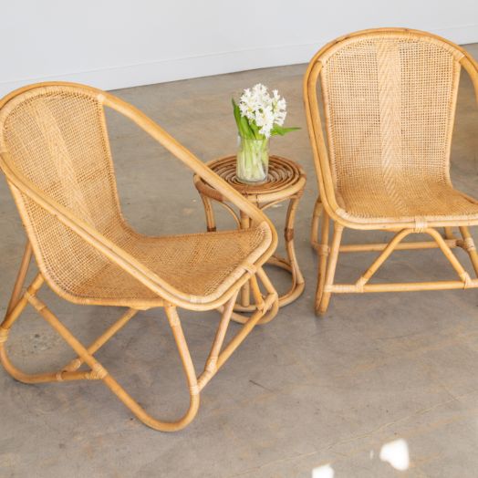 Pair of Italian Woven Chairs