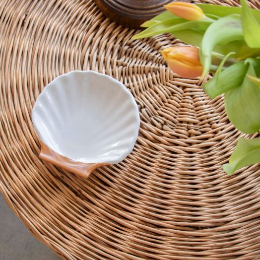 French Ceramic Shell Vide Poche