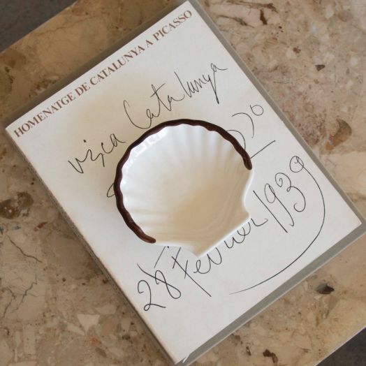 French Ceramic Shell Vide Poche
