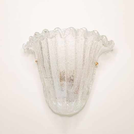 Italian Wavy Glass Sconce