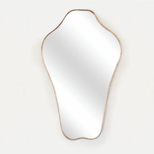 1950s Italian Brass Shield Mirror