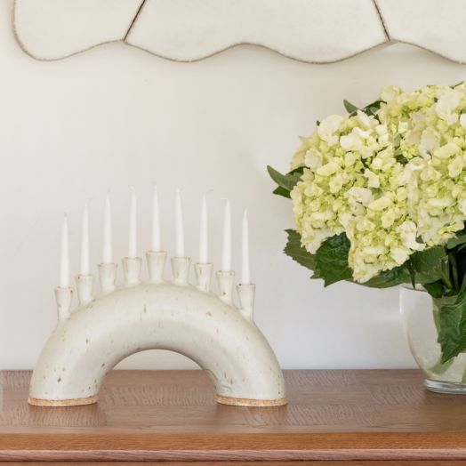Ceramic Menorah, Speckled