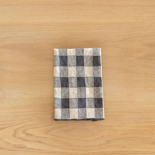 Vintage Gingham Napkin in Navy, Set of Two