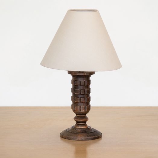 French Carved Wood Lamp - ON HOLD