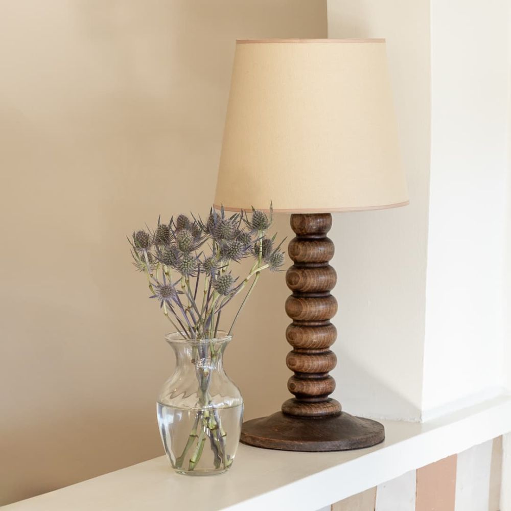 Panoplie French Ribbed Wood Table Lamp