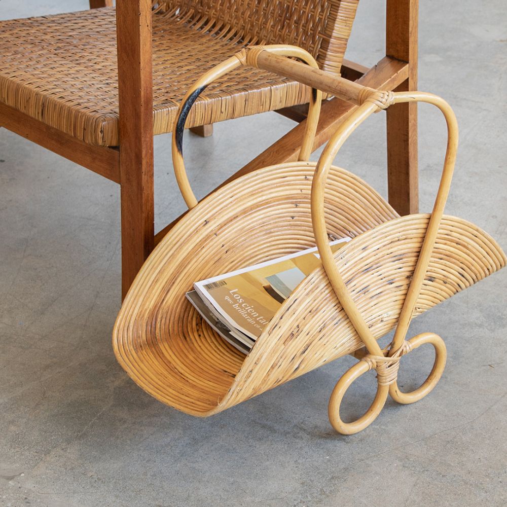 Panoplie French Rattan Magazine Rack