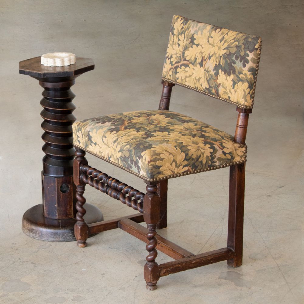 Panoplie French Upholstered Barley Twist Chair