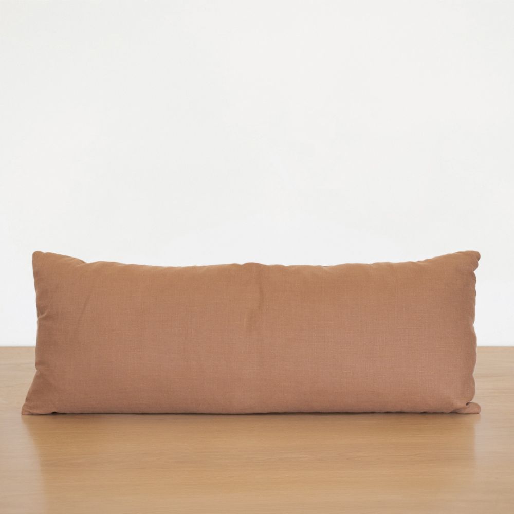Panoplie Linen Lumbar Pillow, Clay
