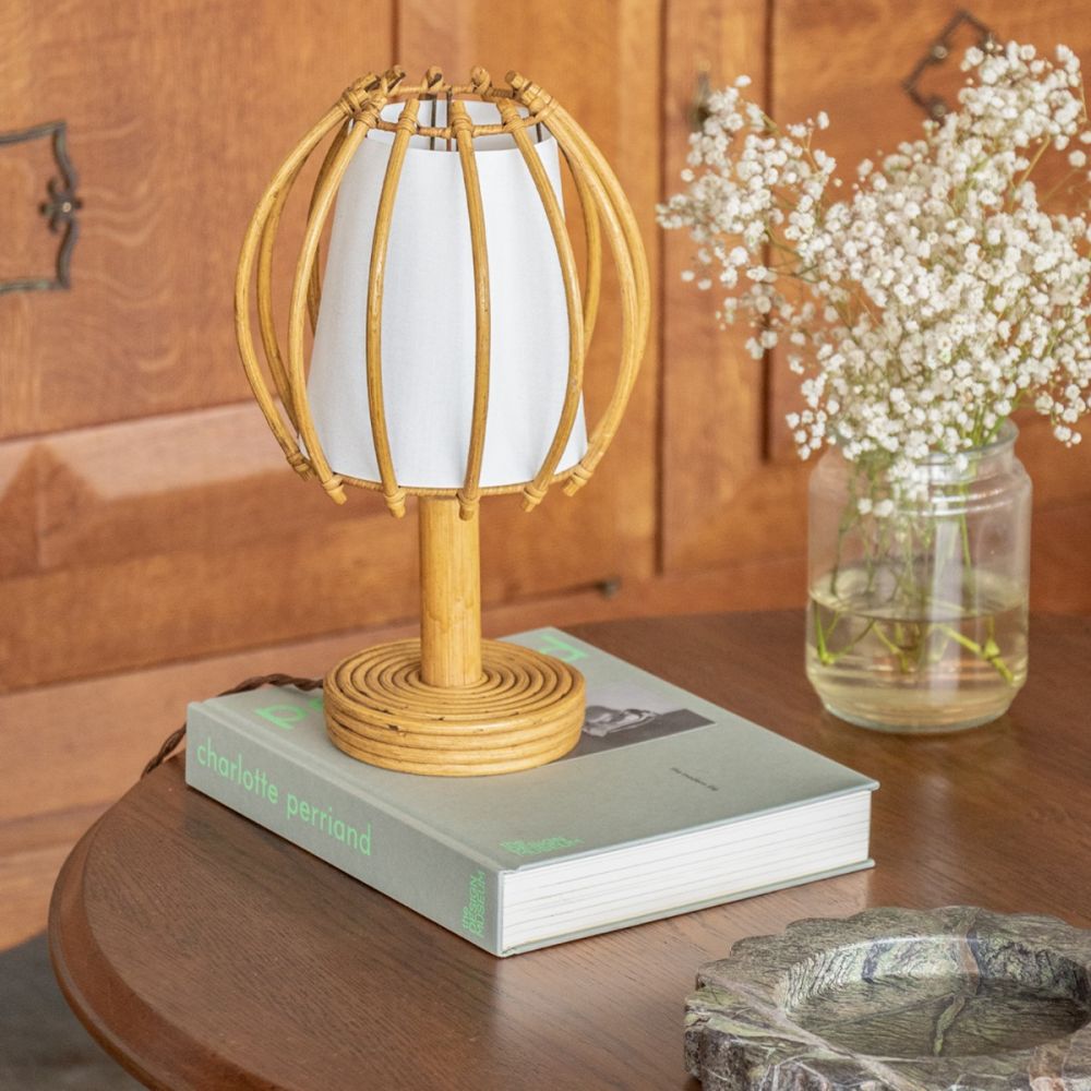 Panoplie French Rattan Orb Table Lamp