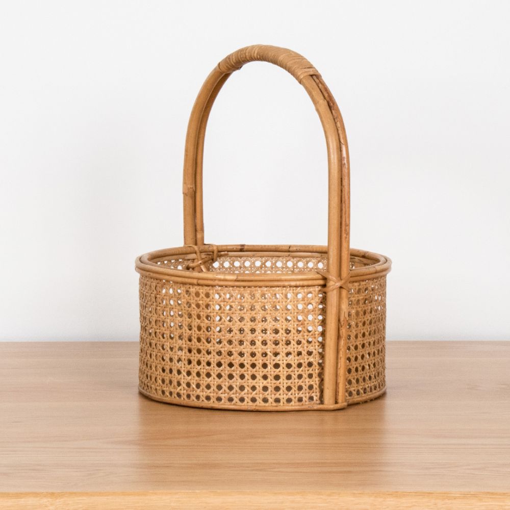 Panoplie French Rattan and Cane Bottle Holder