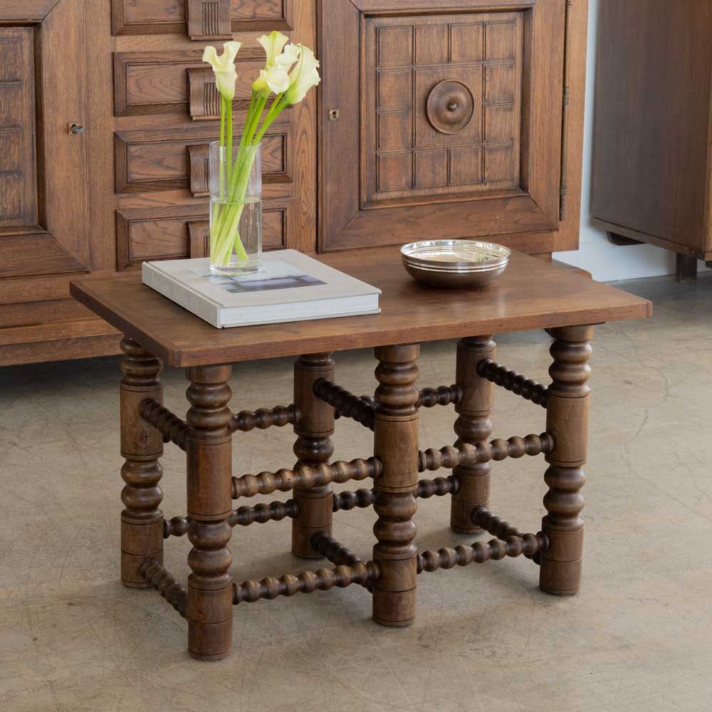 Panoplie - French Oak Coffee Table in the Style of Charles Dudouyt