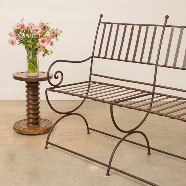 1940s French Iron Bench