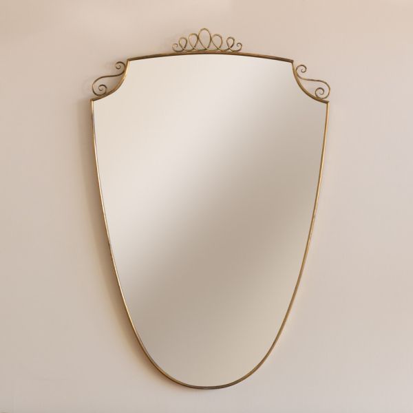 1950s Italian Brass Mirror