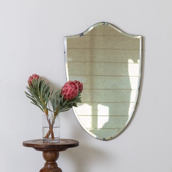 1940s French Shield Mirror