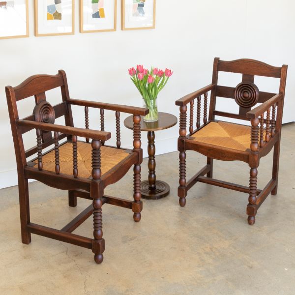 Pair of Chairs by Charles Dudouyt