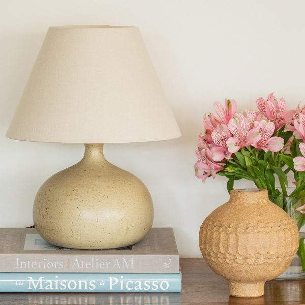 French Ceramic Globe Lamp