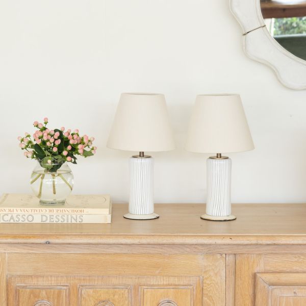 Pair of 1960's Italian Glass Table Lamps