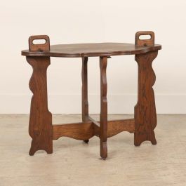 フランス アンティーク Oval Oak Table Panoplie - French Oval Wood Side Table