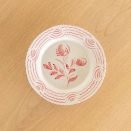 Dinner Plate with Waves, Pink
