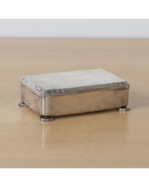 French Art Deco Silver Cigarette Box