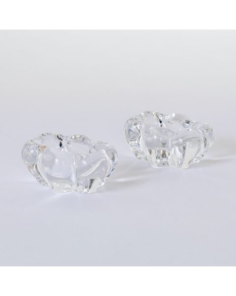 Pair of French Glass Salt and Pepper Cellars