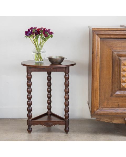 French Bobbin Wood Side Table