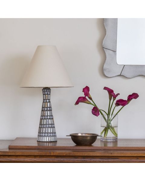 1960s French Ceramic and Tile Table Lamp