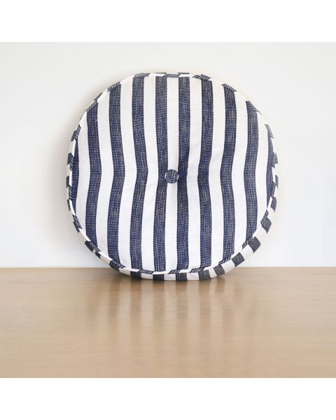 Blue Stripe Circle Pillow
