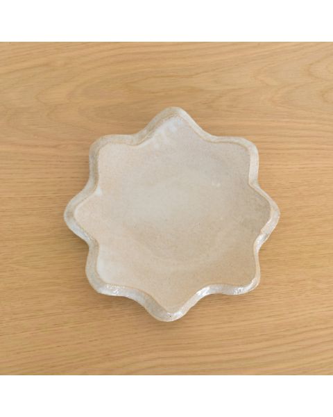 Ceramic Scalloped Catch-All Tray, White