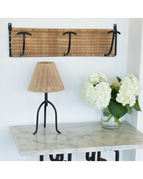 Panoplie Petite Iron Tripod Lamp, Rope Shade