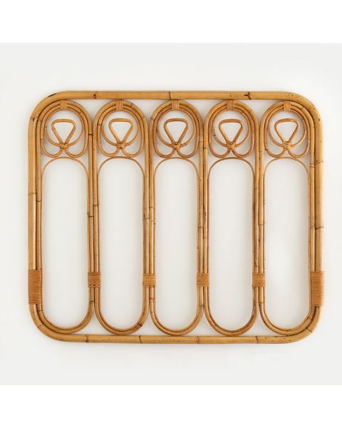 Italian Bamboo and Rattan Wall Rack