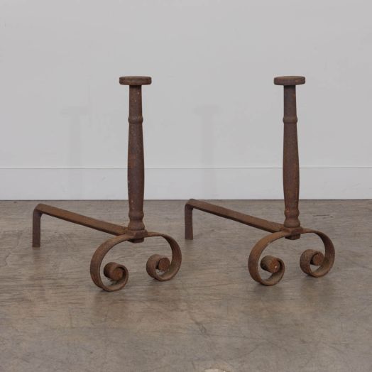 Pair of Large 19th Century French Andirons