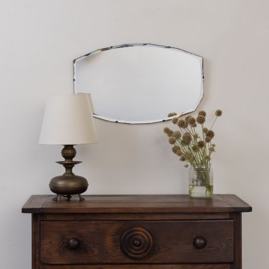 French Art Deco Rectangular Beveled Mirror