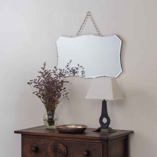 French Art Deco Beveled Mirror